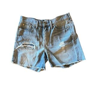 Madewell distressed light wash jeans shorts size